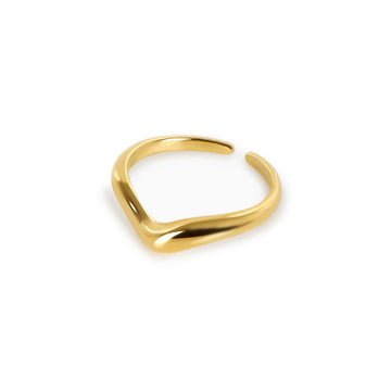 Anillo Aspen bañado en oro de 18 quilates