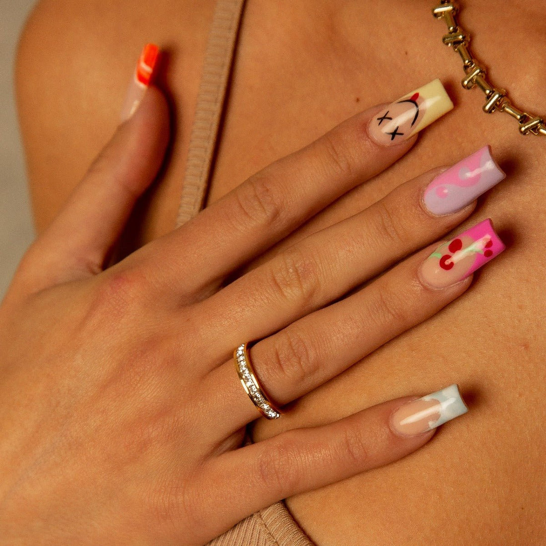 Anillo Brillante Bañado en Oro de 18K