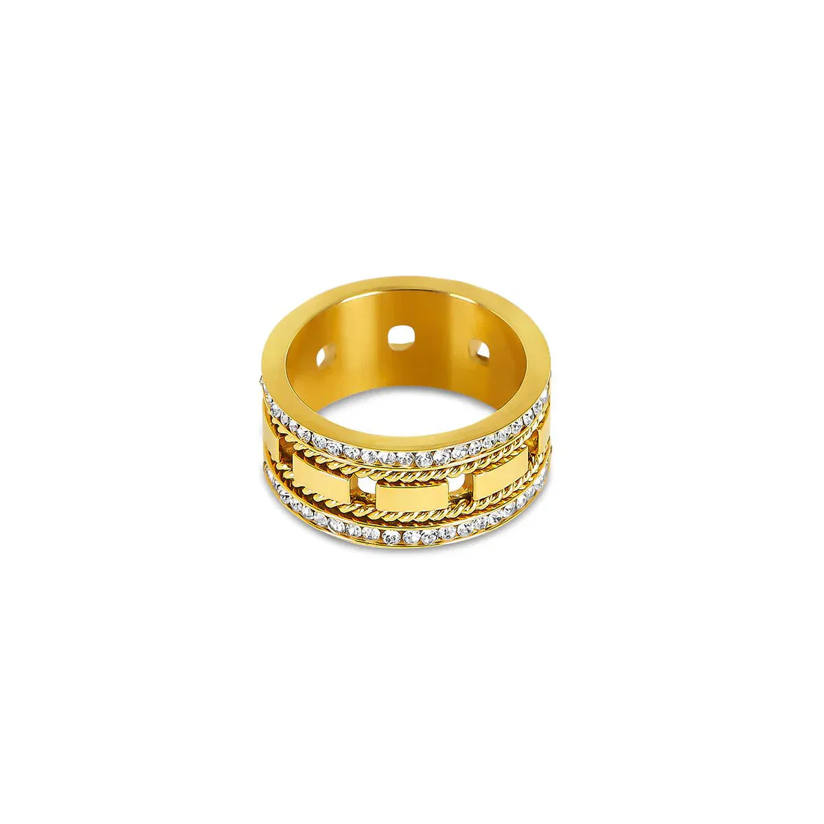 Anillo Impulse bañado en oro de 18 quilates