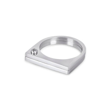 Anillo de tornillo plano - Plata