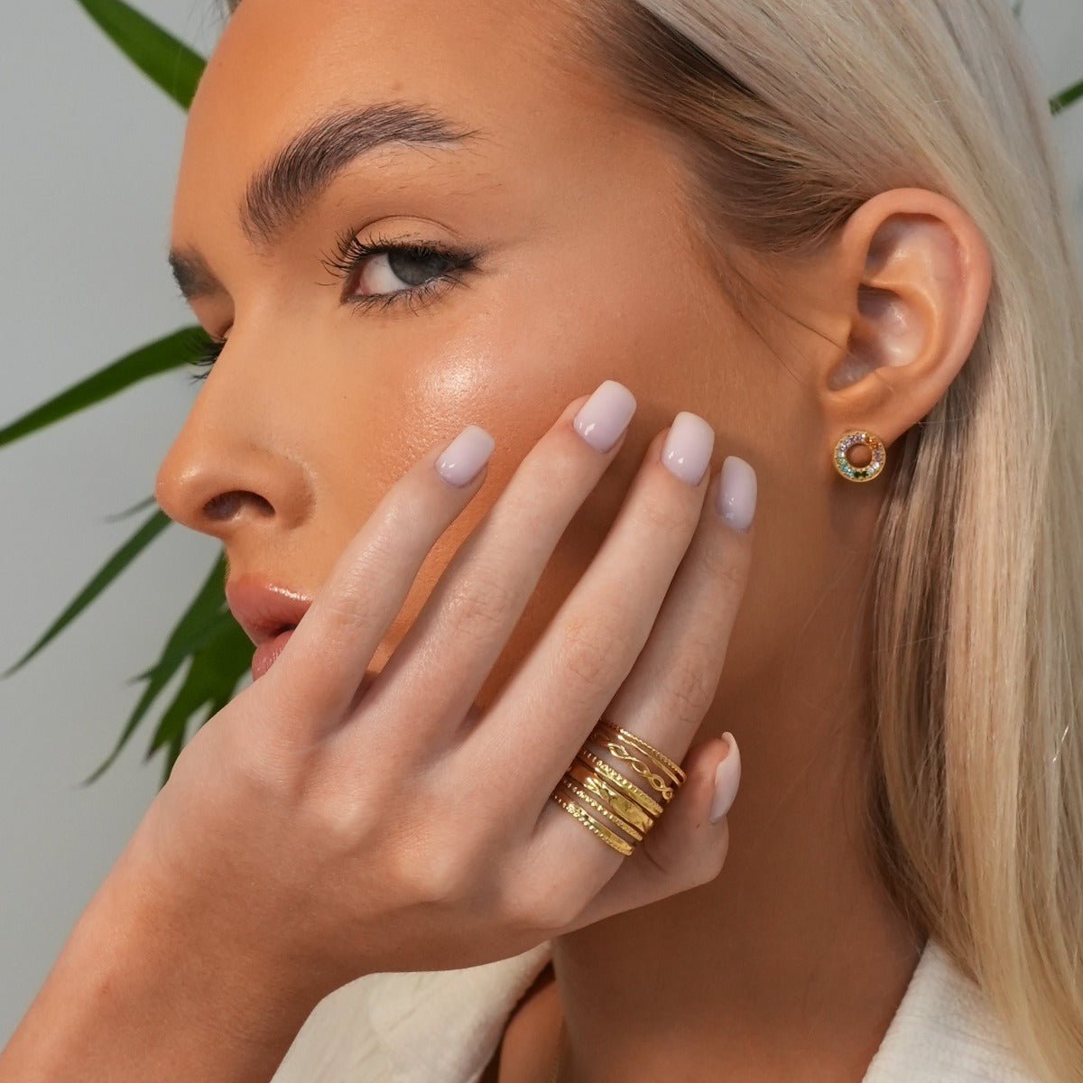 Anillo ajustable Royale bañado en oro de 18 k