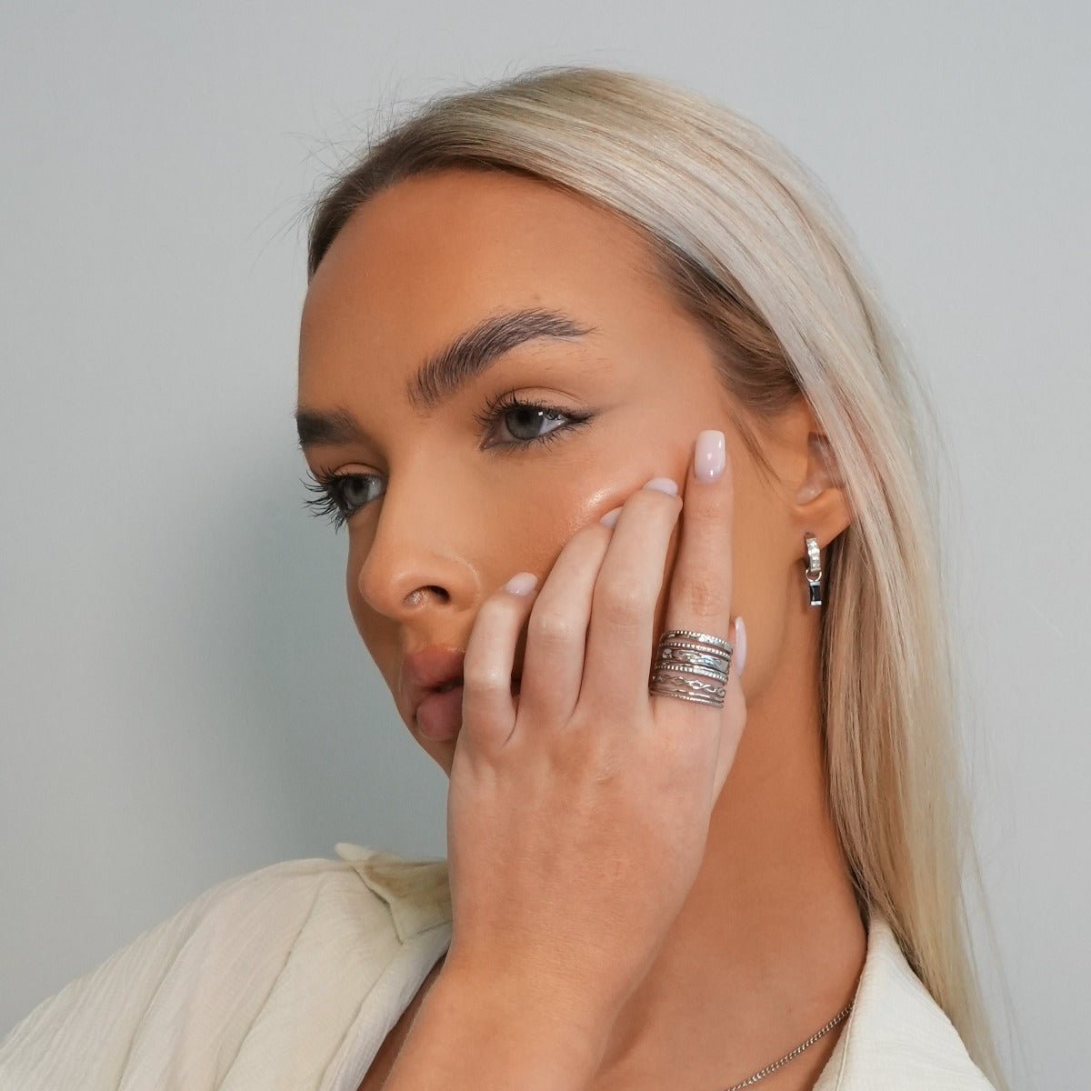 Anillo ajustable Royale - Plata