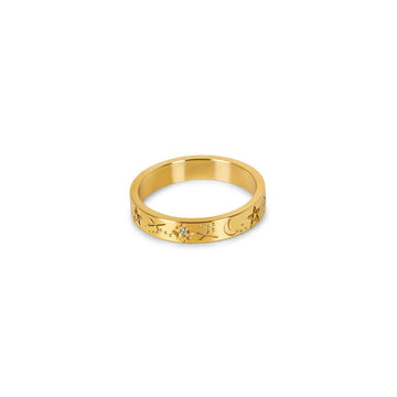 Anillo Sky bañado en oro de 18k