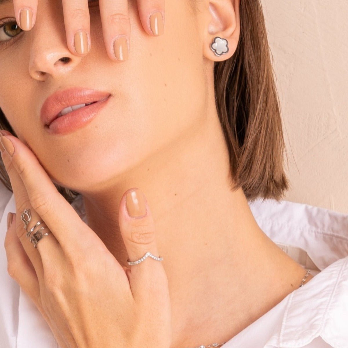 Anillo de circonita Trinity - Plata