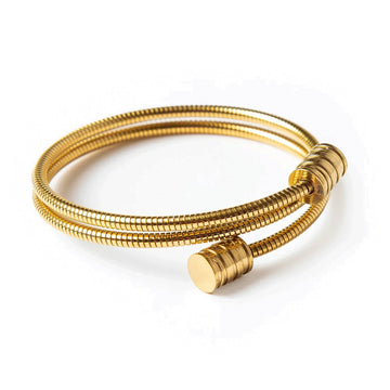 Pulsera Triple Espiral Bañada en Oro de 18K