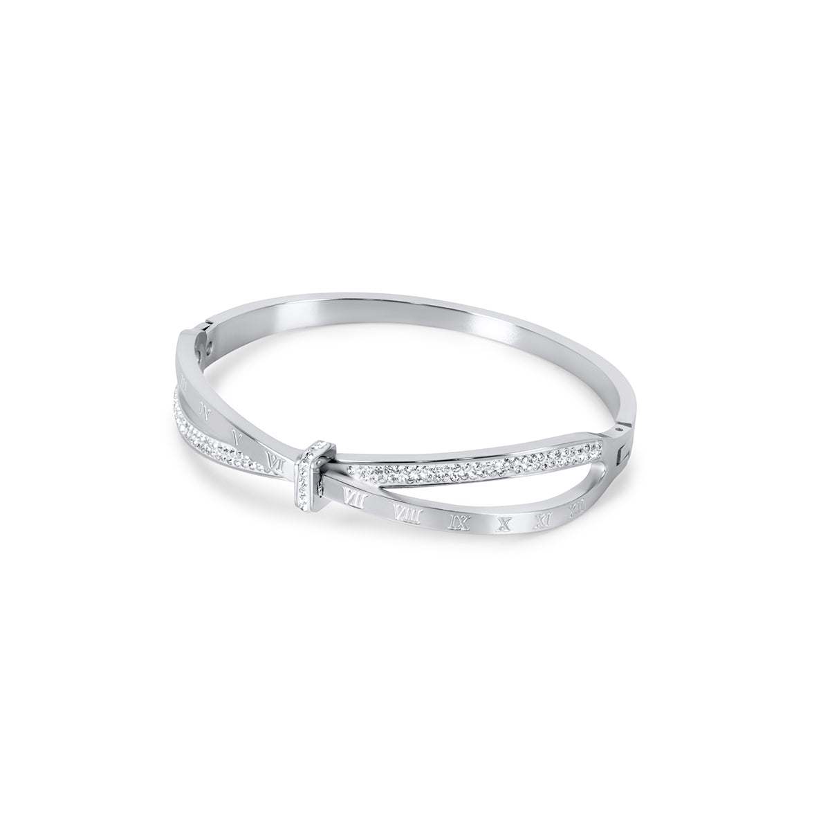 Pulsera de circonitas romanas - Plata
