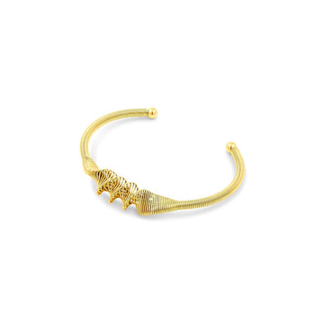 Pulsera Wave bañada en oro de 18 quilates