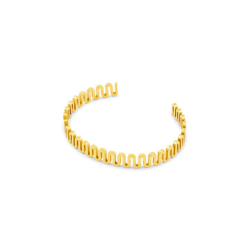 Pulsera Zig Zag bañada en oro de 18 quilates