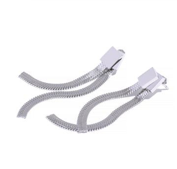 Pendientes Catarina de malla metálica - Plata