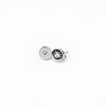 Pendientes Charm con Piedra de Cristal - Plata