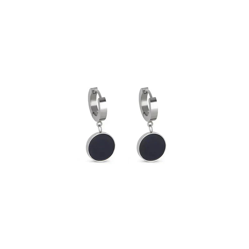 Pendientes colgantes Noir - Plata