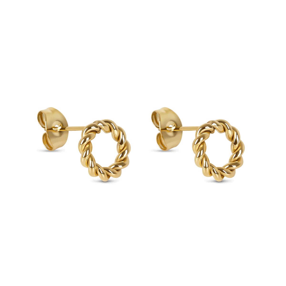Pendientes Twist bañados en oro de 18k