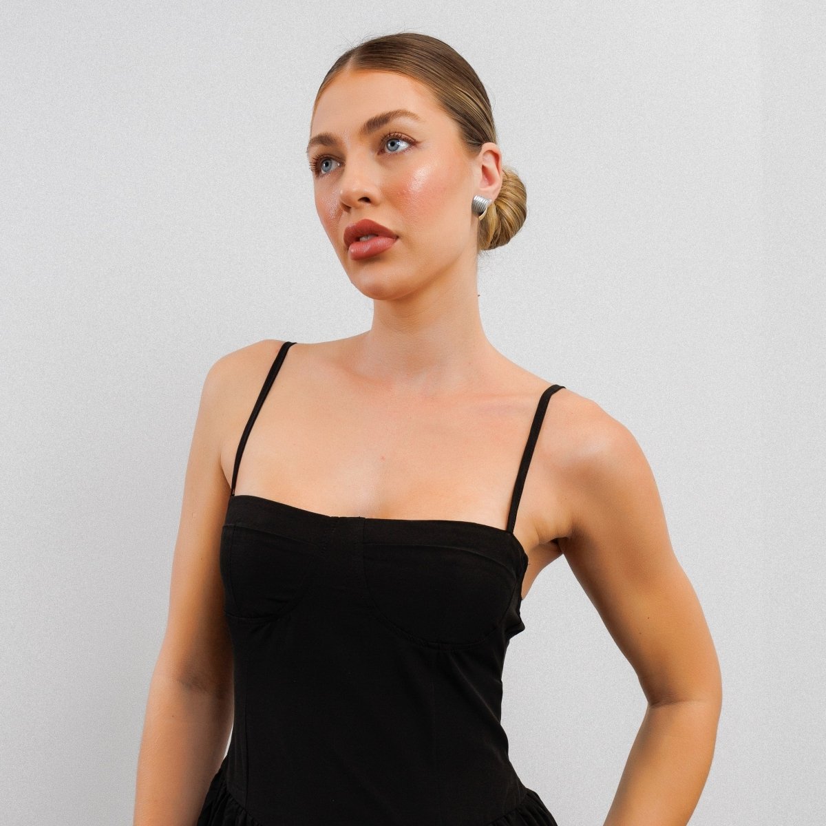 Pendientes Wave Motion con baño de oro y plata