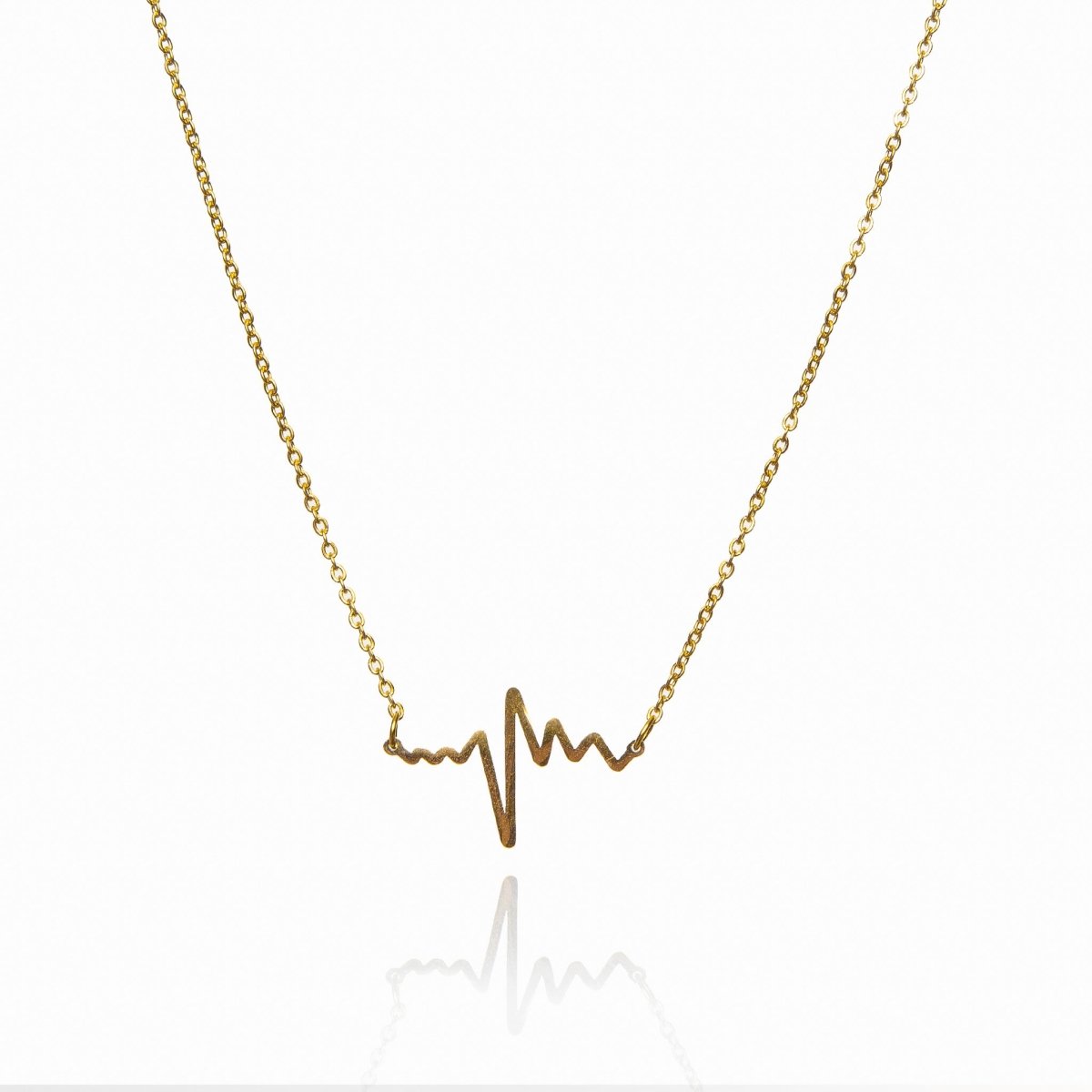 Collar Heartbeat Life con colgante chapado en oro de 18 quilates