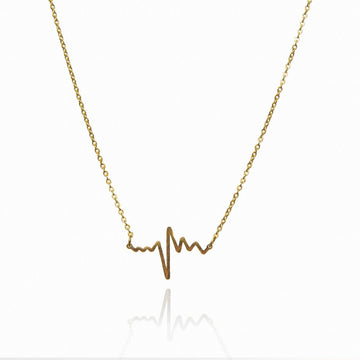 Collar Heartbeat Life con colgante chapado en oro de 18 quilates