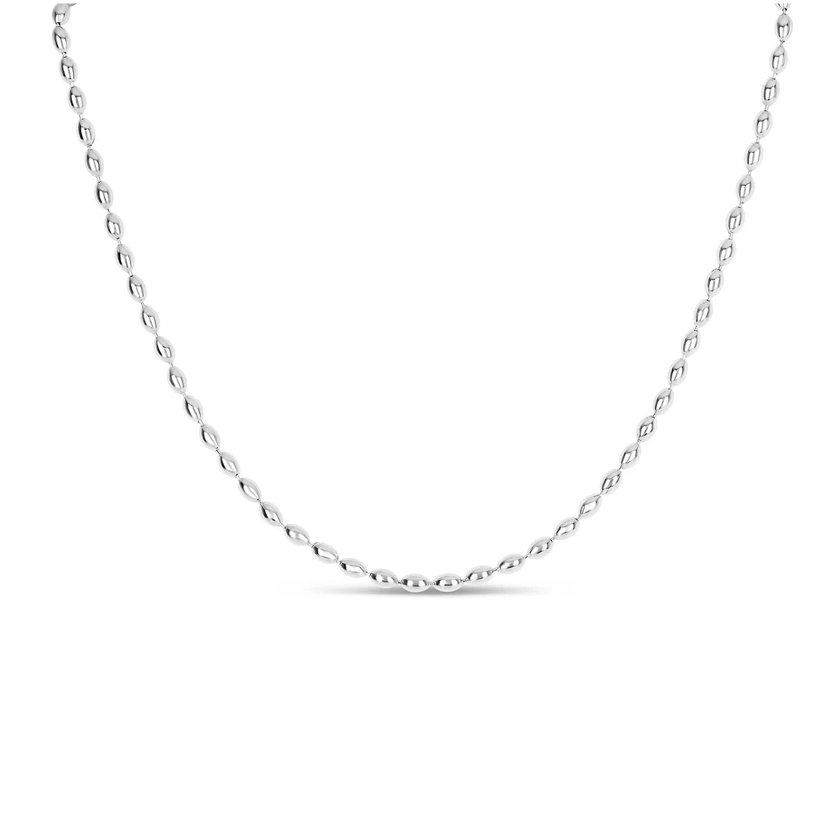 Collar de cadena de cuentas - Plata