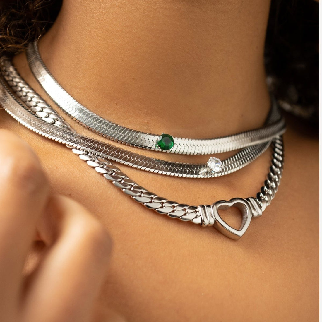 Gargantilla minimalista de corazón - Plata