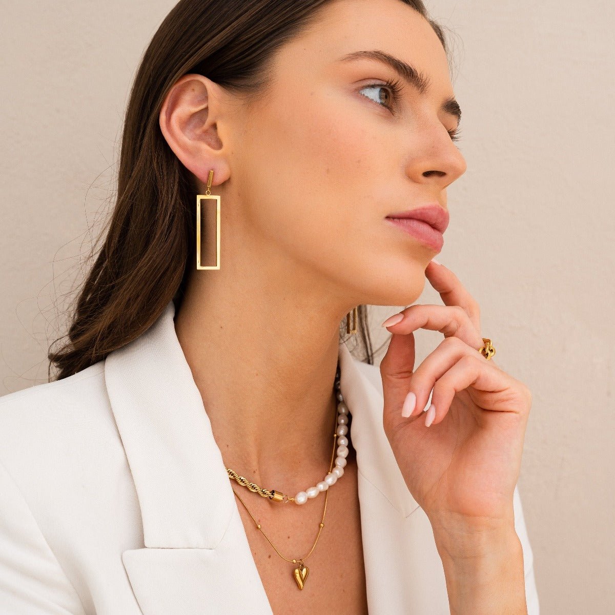 Collar Corazón de Amor y Vida, chapado en oro de 18 quilates