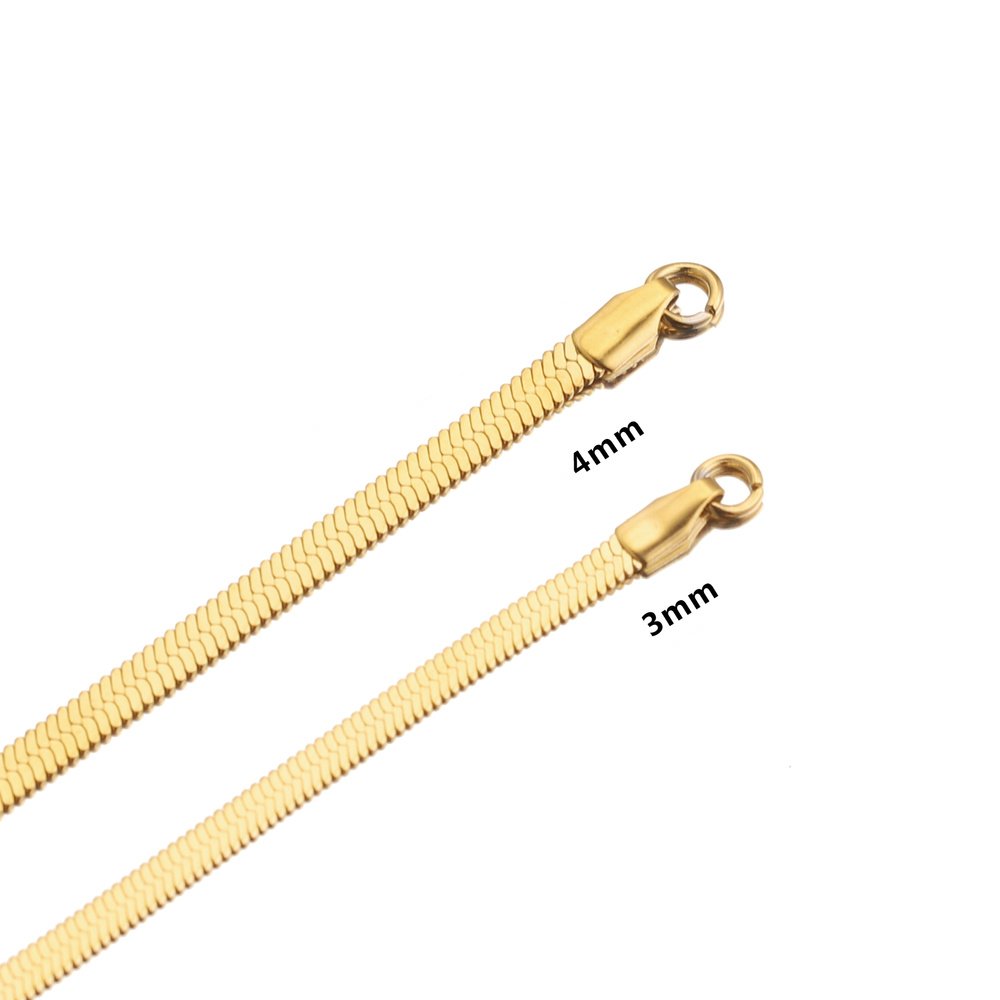 Collar de malla de serpiente bañado en oro de 18 quilates