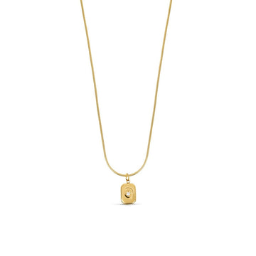 Collar Shine con colgante bañado en oro de 18 quilates