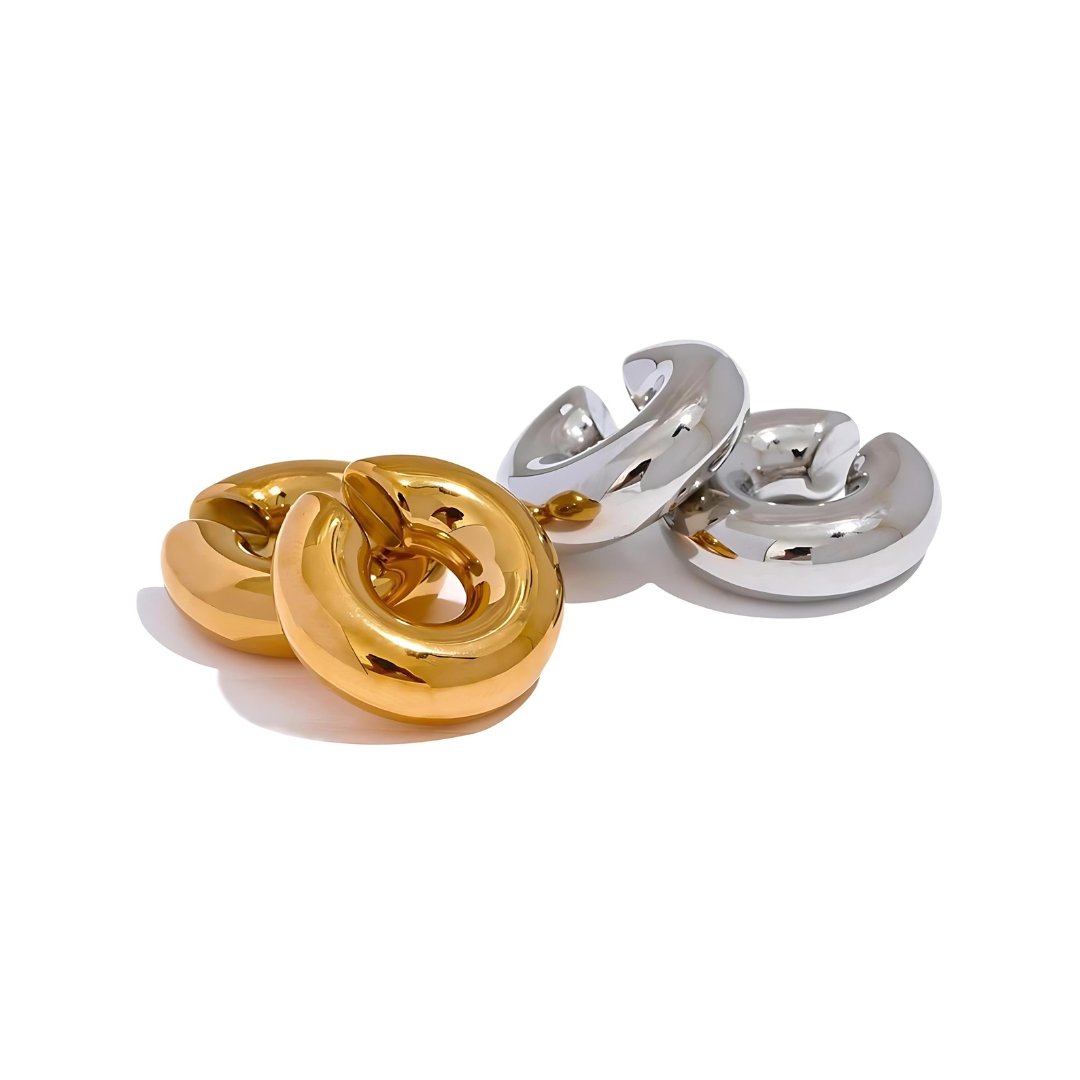 Ear Cuff grueso Lola chapado en oro de 18 quilates