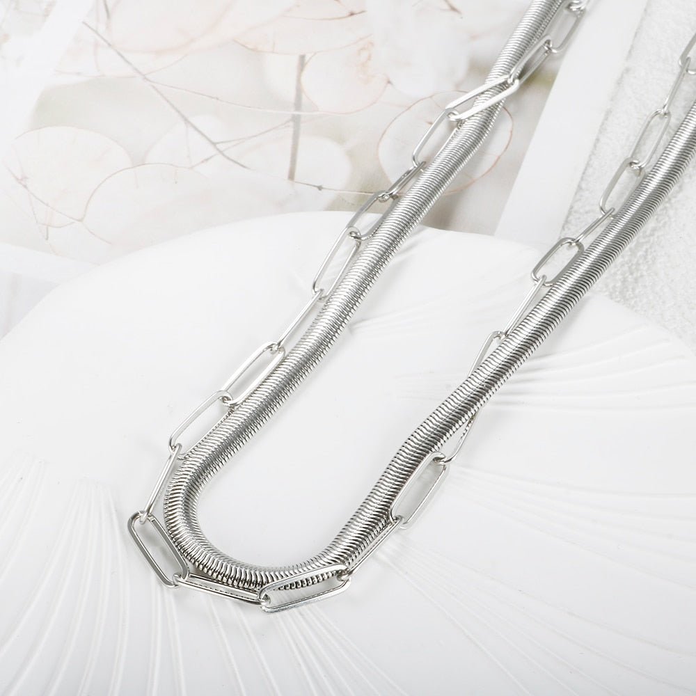 Conjunto de collar Antonela bañado en oro de 18 quilates